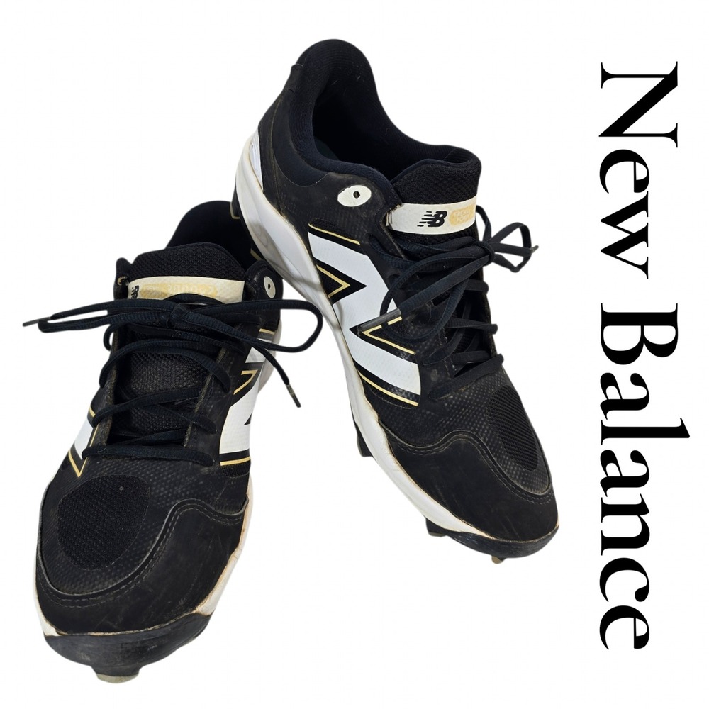 New Balance Fresh Foam 3000v7 Baseball Cleats Mens 9.5 Black White Gold PL3000K7